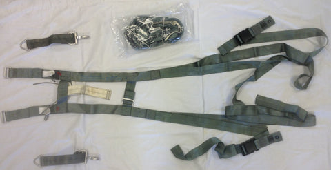 USGI Parachutist Harness, Single-point Release with two adjustable D-ring attaching straps